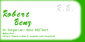 robert benz business card